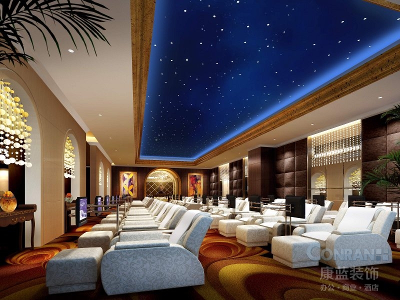 貴州皇冠大酒店桑拿休息廳設(shè)計